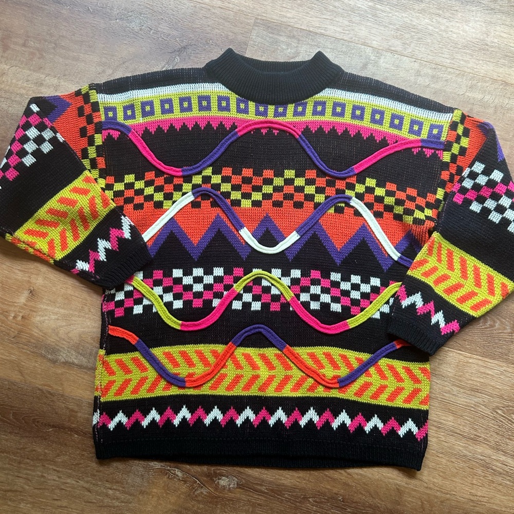 Retro Abstract Sweater - image 1